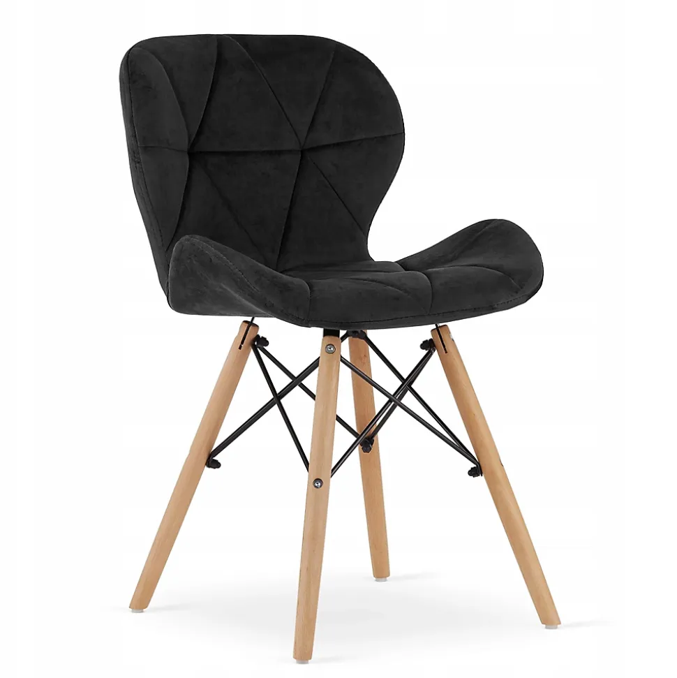 Ensemble table ronde Valora KOVA 60 cm blanche + 2 chaises WAKO noires (x2)