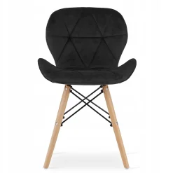 Ensemble table ronde Valora KOVA 60 cm blanche + 2 chaises WAKO noires (x2)