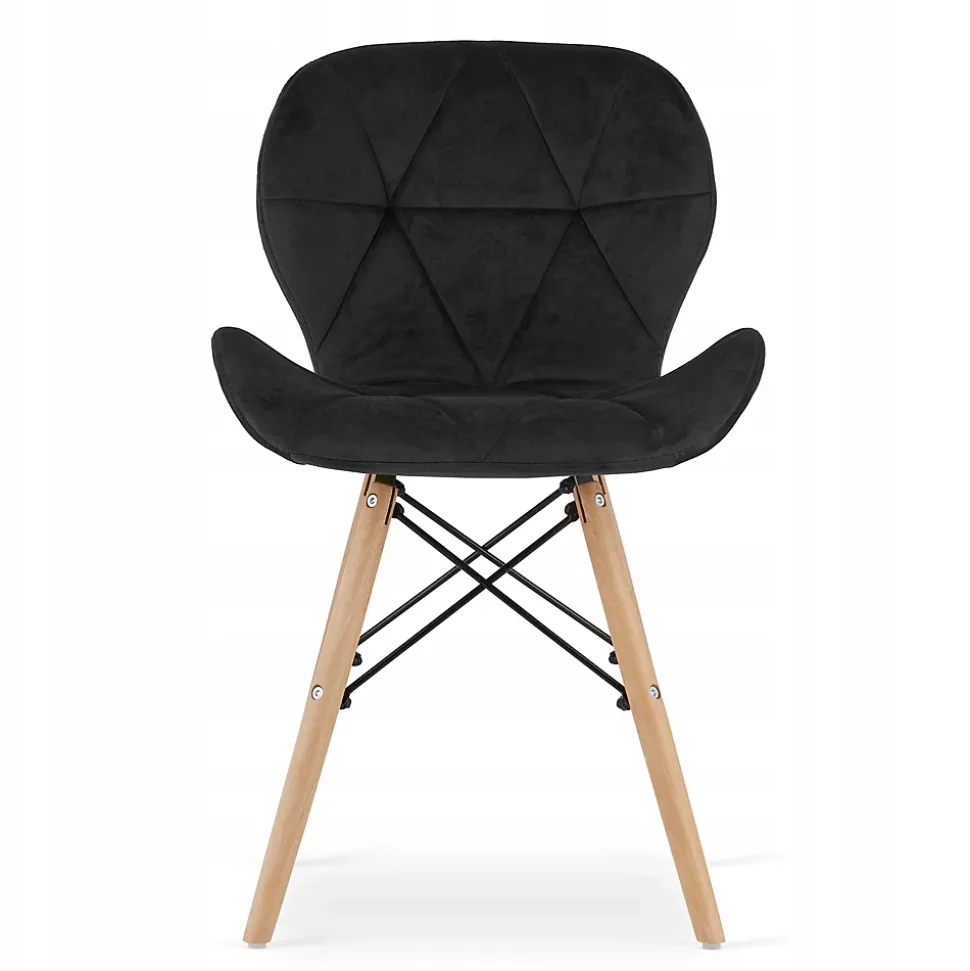 Ensemble table ronde Valora KOVA 60 cm blanche + 2 chaises WAKO noires (x2)