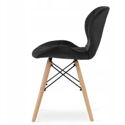 Ensemble table ronde Valora KOVA 60 cm blanche + 2 chaises WAKO noires (x2)