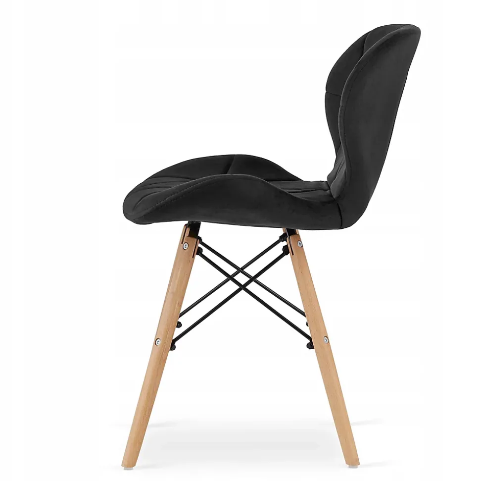 Ensemble table ronde Valora KOVA 60 cm blanche + 2 chaises WAKO noires (x2)