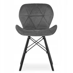 Ensemble table ronde VALORA KOVA 80 en frêne avec 4 chaises WAKO grises