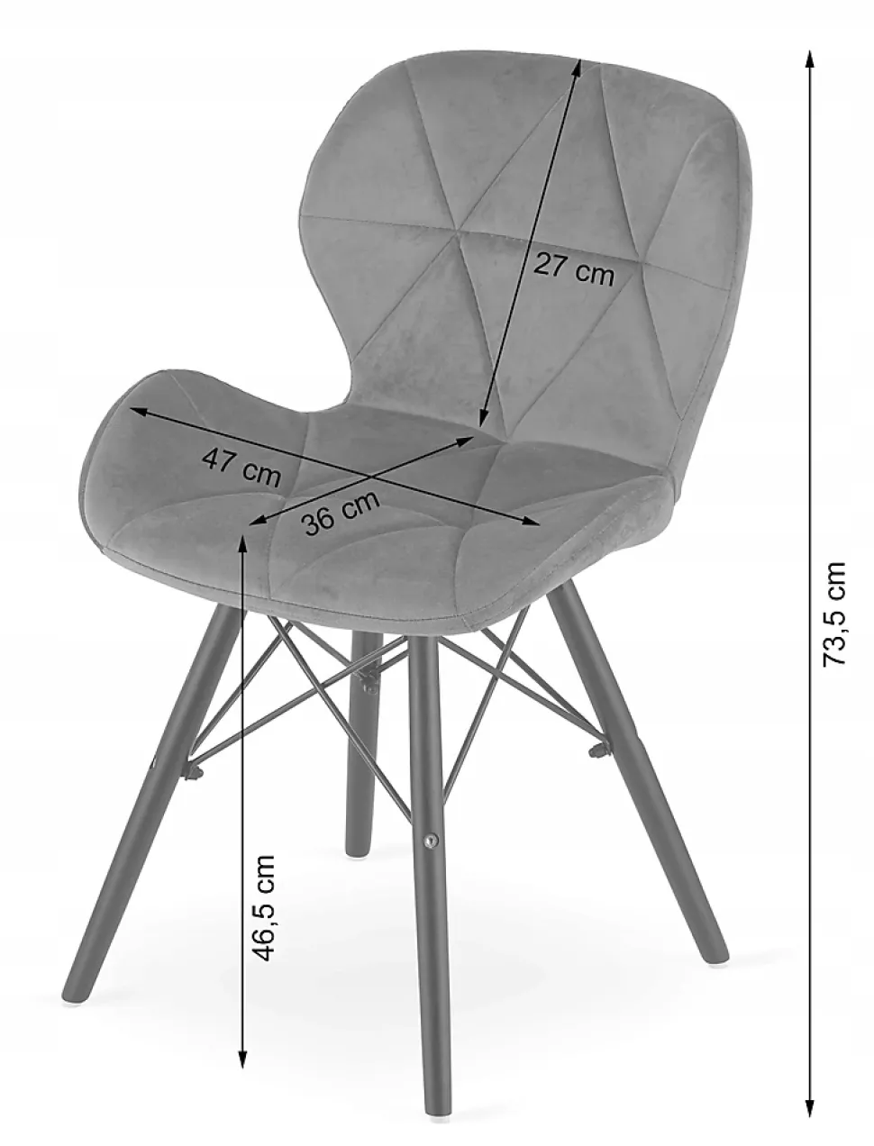 Ensemble table ronde VALORA KOVA 60 en frêne avec 2 chaises WAKO grises