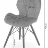 Ensemble table ronde VALORA KOVA 80 en frêne avec 3 chaises WAKO grises