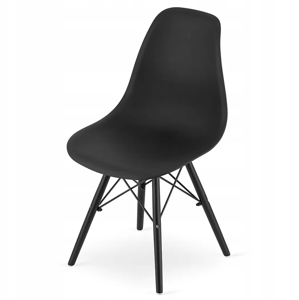 Ensemble table ronde Valora KOVA 80, chaises frêne et noires x3