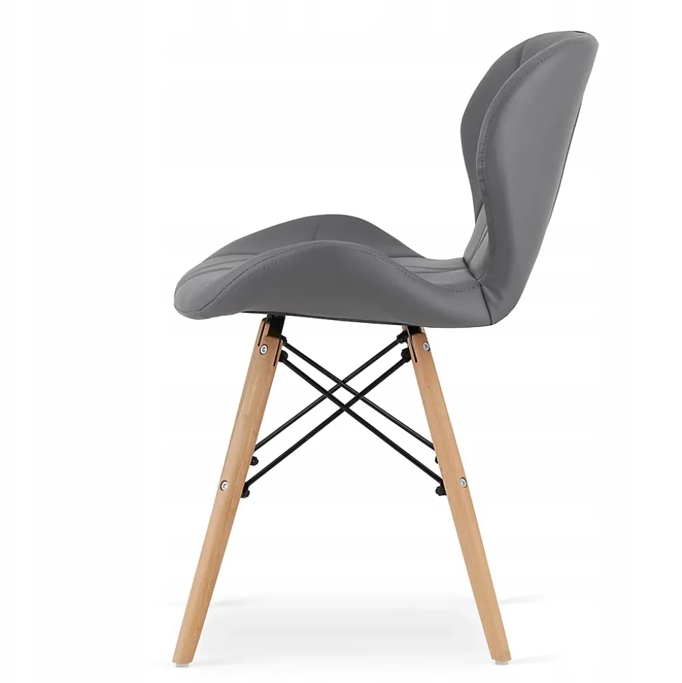 Ensemble table ronde VALORA KOVA et 4 chaises WAKO - Noir et gris