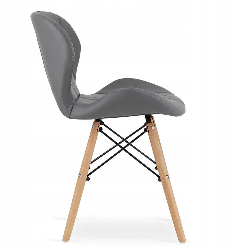Ensemble table ronde VALORA KOVA et 4 chaises WAKO - Noir et gris