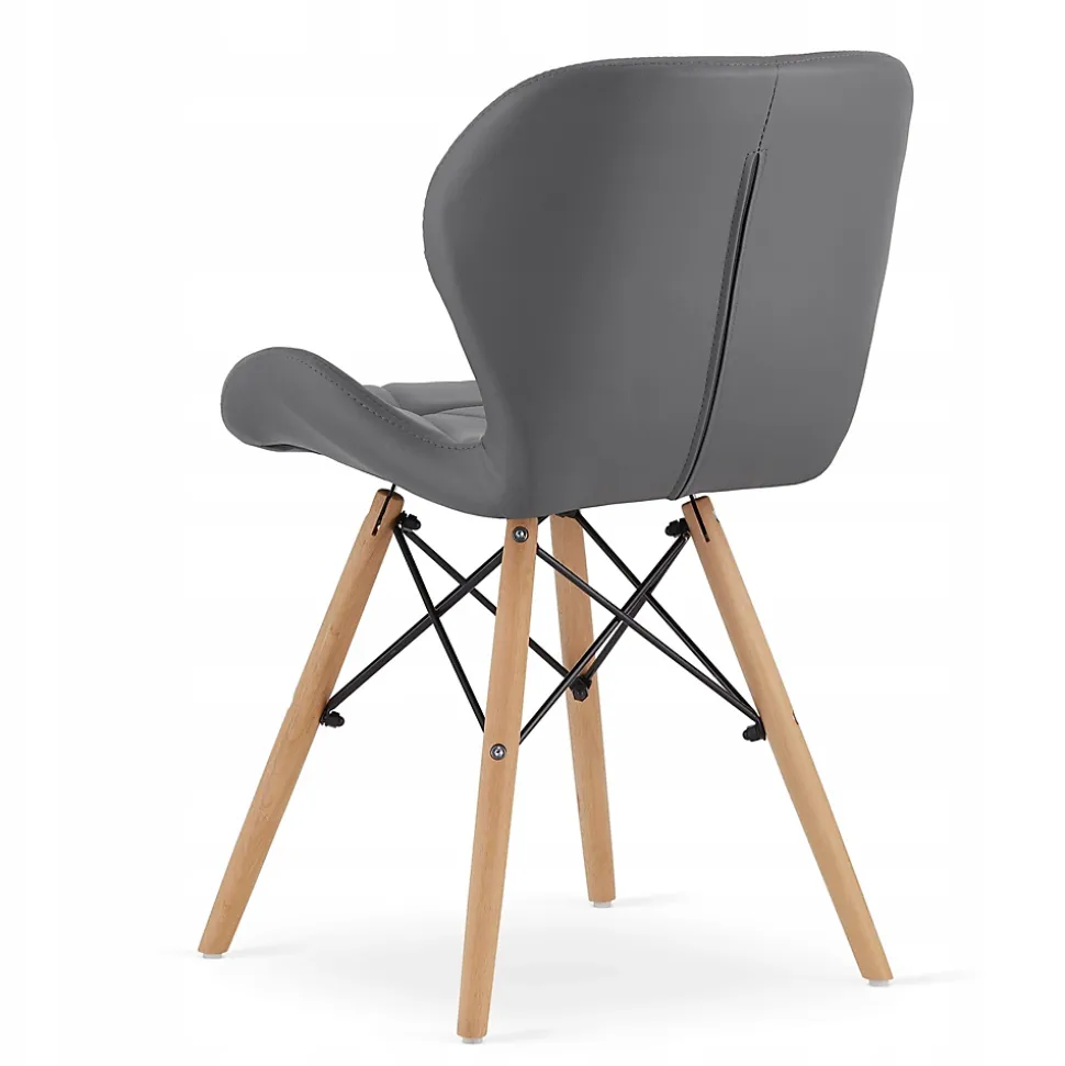 Ensemble table ronde VALORA KOVA et 4 chaises WAKO - Noir et gris