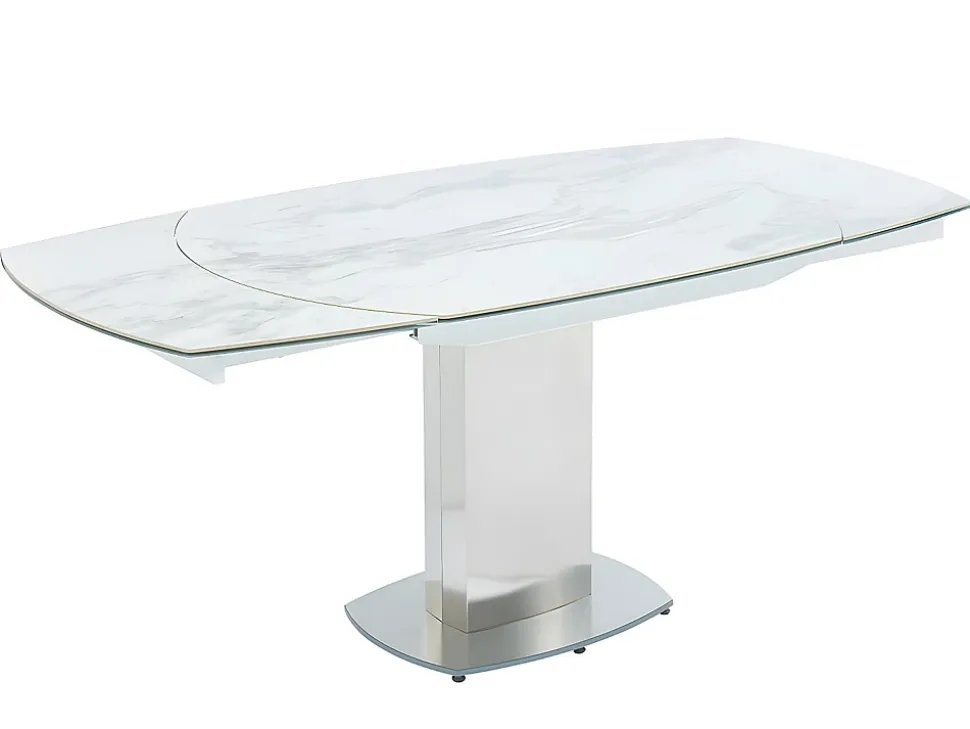 Ensemble table TALICIA + 4 Chaises PEGA - Blanc et bleu