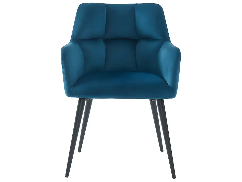 Ensemble table TALICIA + 4 Chaises PEGA - Blanc et bleu