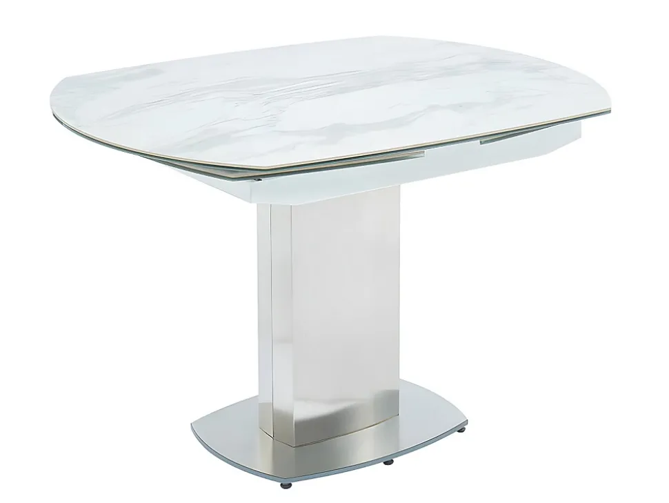 Ensemble table TALICIA + 4 Chaises PEGA - Blanc et bleu