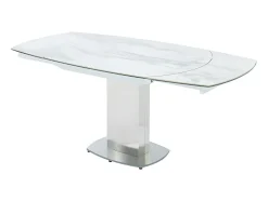 Ensemble table TALICIA + 4 Chaises PEGA - Blanc et bleu