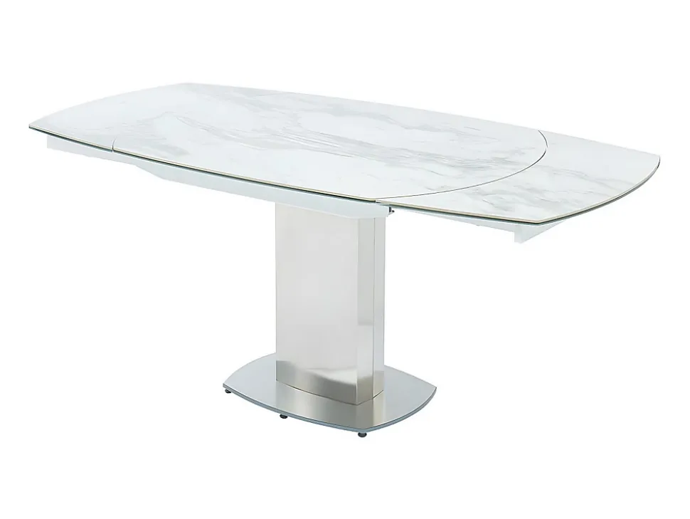 Ensemble table TALICIA + 4 Chaises PEGA - Blanc et bleu
