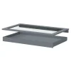 Ensemble tablette en verre et plateau coulissant GoodHome Atomia L. 100 x P. 58 cm