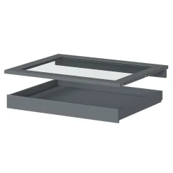 Ensemble tablette en verre et plateau coulissant GoodHome Atomia L. 75 x P. 58 cm