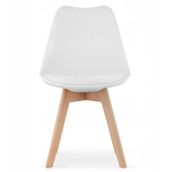 Ensemble Valora : table carrée 80 x 80 cm, chêne Sonoma + 4 chaises RIKX blanches (x4)