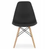 Ensemble Valora : table carrée 80 x 80 cm, chêne Sonoma + 4 chaises OSAKA noires