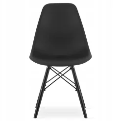 Ensemble Valora : table rectangulaire 120 x 80 cm, style artisanal, + 4 chaises Osaka noires (x4)