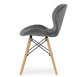 Ensemble Valora : table ronde KOVA 60 noire + 2 chaises WAKO grises (x2)