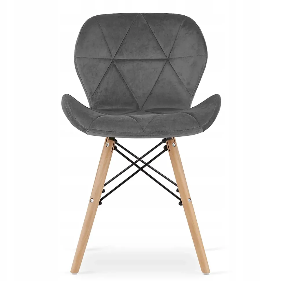 Ensemble Valora : table ronde KOVA 60 noire + 2 chaises WAKO grises (x2)