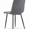 Ensemble Valora KOVA 80 Noir + 4 Chaises Turin Gris Foncé