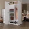 ESME - Armoire double style scandinave chambre à coucher - 90x50x180 - 2 portes - Dressing
