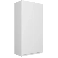 ESME - Armoire double style scandinave chambre à coucher - 90x50x180 - 2 portes - Dressing
