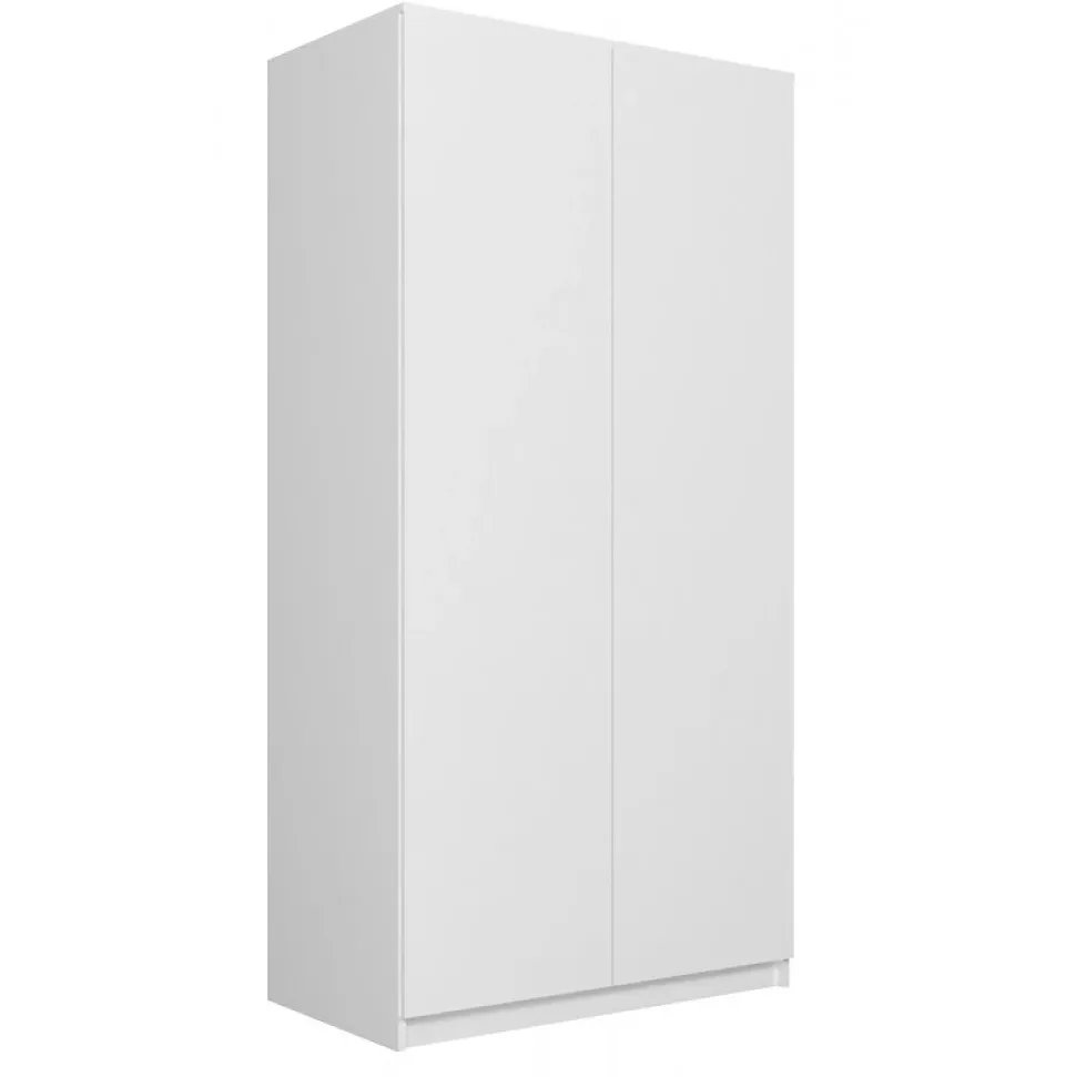 ESME - Armoire double style scandinave chambre à coucher - 90x50x180 - 2 portes - Dressing