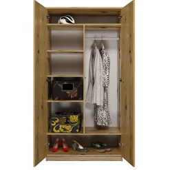 ESME - Armoire double style scandinave chambre à coucher - 90x50x180 - 2 portes - Dressing