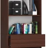 Etagere, 3 tiroirs 2 etageres, wenge, Largeur : 60 cm, Hauteur : 180 cm, Profondeur : 35 cm
