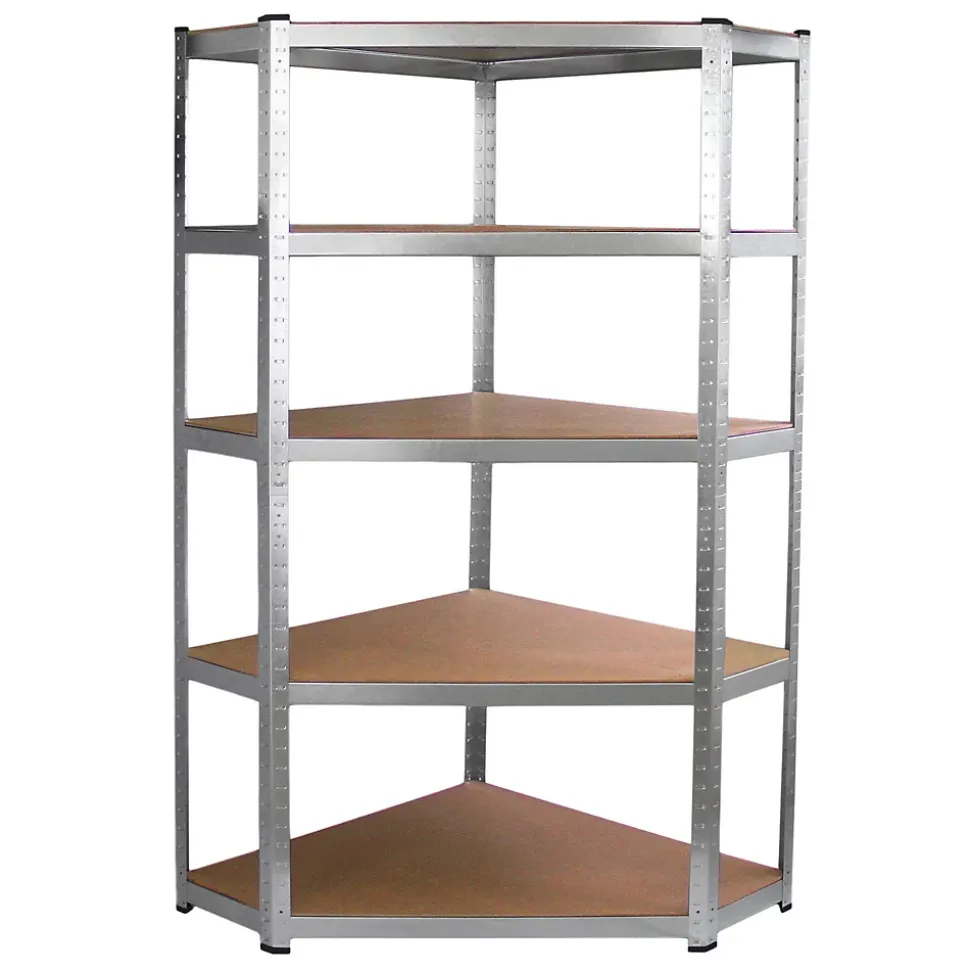 Etagere d Angle Galwix en Acier Galvanise 90cm x30cm x180cm
