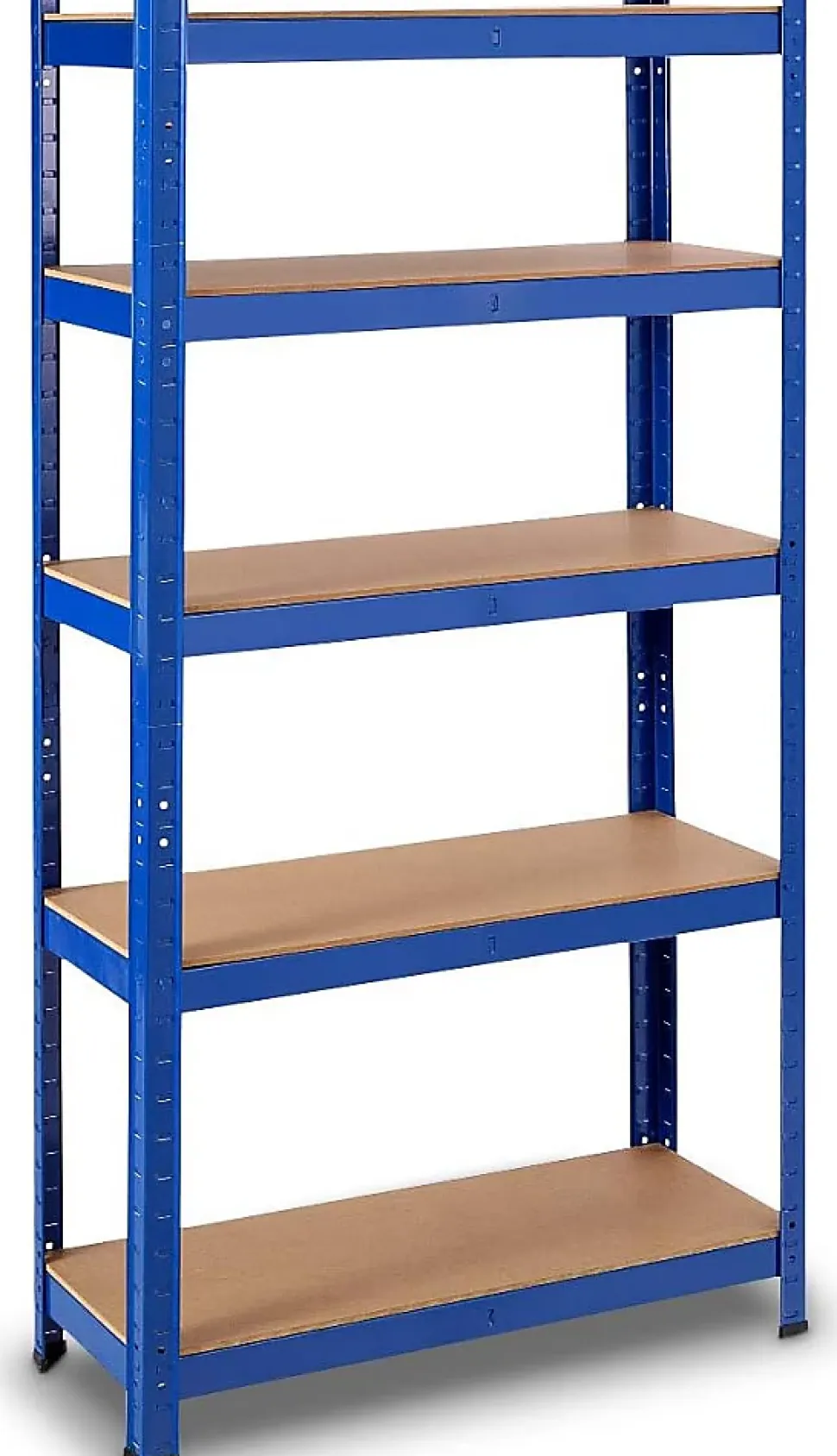 Etagere de Rangement avec 5 Etageres pour Garage Atelier Divers Modeles Charge Lourde en Fer et MDF