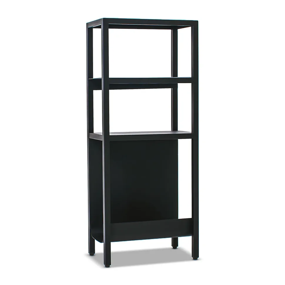 Etagere metal FRANKYSTAR Bandha 4 niveaux 85x35x20 cm noir mat