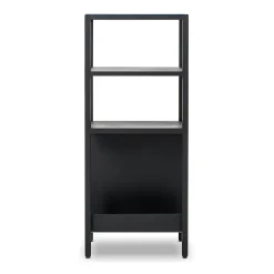 Etagere metal FRANKYSTAR Bandha 4 niveaux 85x35x20 cm noir mat
