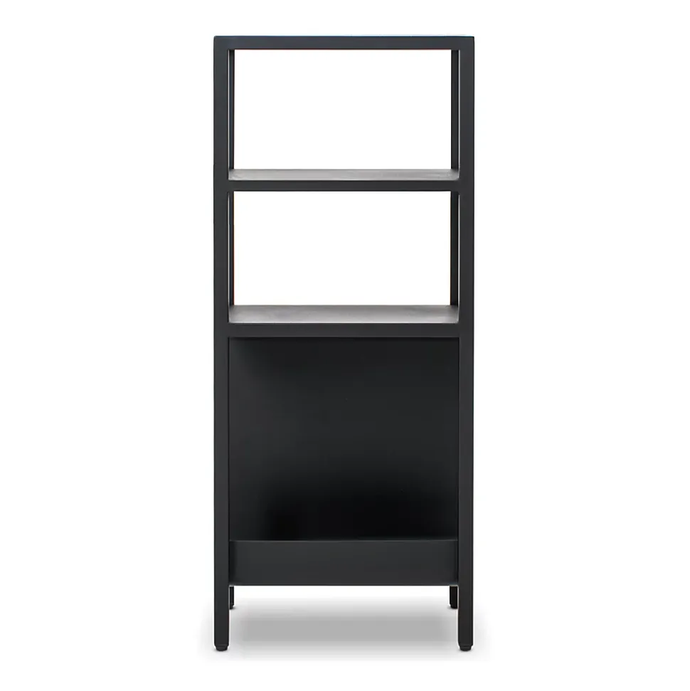 Etagere metal FRANKYSTAR Bandha 4 niveaux 85x35x20 cm noir mat