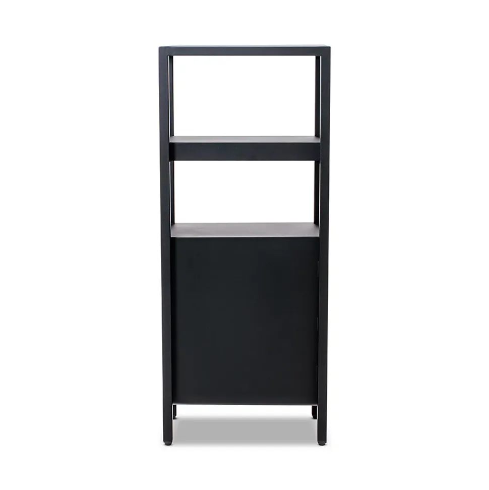 Etagere metal FRANKYSTAR Bandha 4 niveaux 85x35x20 cm noir mat