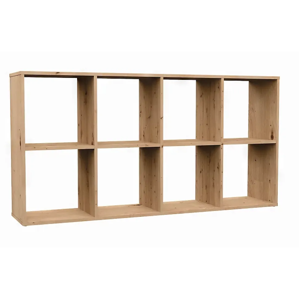 etagere modulable 8 cubes - Bibliotheque 8 cases - 147x30x75 cm - Meuble de rangement-MARION