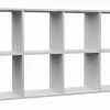 etagere modulable 8 cubes - Bibliotheque 8 cases - 147x30x75 cm - Meuble de rangement-MARION