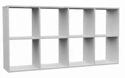 etagere modulable 8 cubes - Bibliotheque 8 cases - 147x30x75 cm - Meuble de rangement-MARION