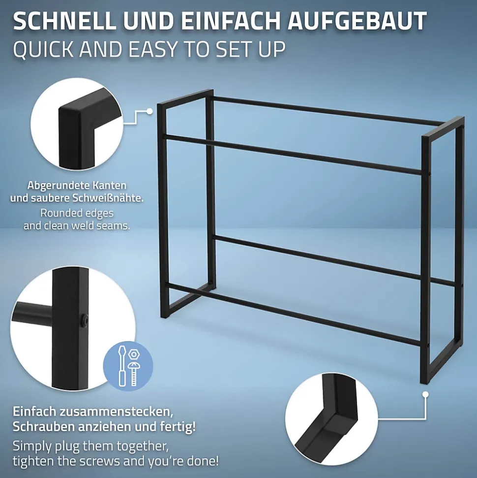 Etagere pour Caisses de Boissons 6-8 Caisses, 104x32x82,5 cm, Acier
