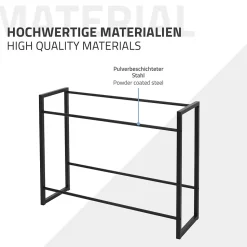 Etagere pour Caisses de Boissons 6-8 Caisses, 104x32x82,5 cm, Acier