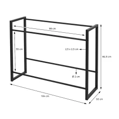 Etagere pour Caisses de Boissons 6-8 Caisses, 104x32x82,5 cm, Acier