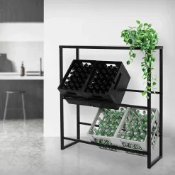 Etagere pour Caisses de Boissons 6-8 Caisses, 100x32x108,5 cm, Metal