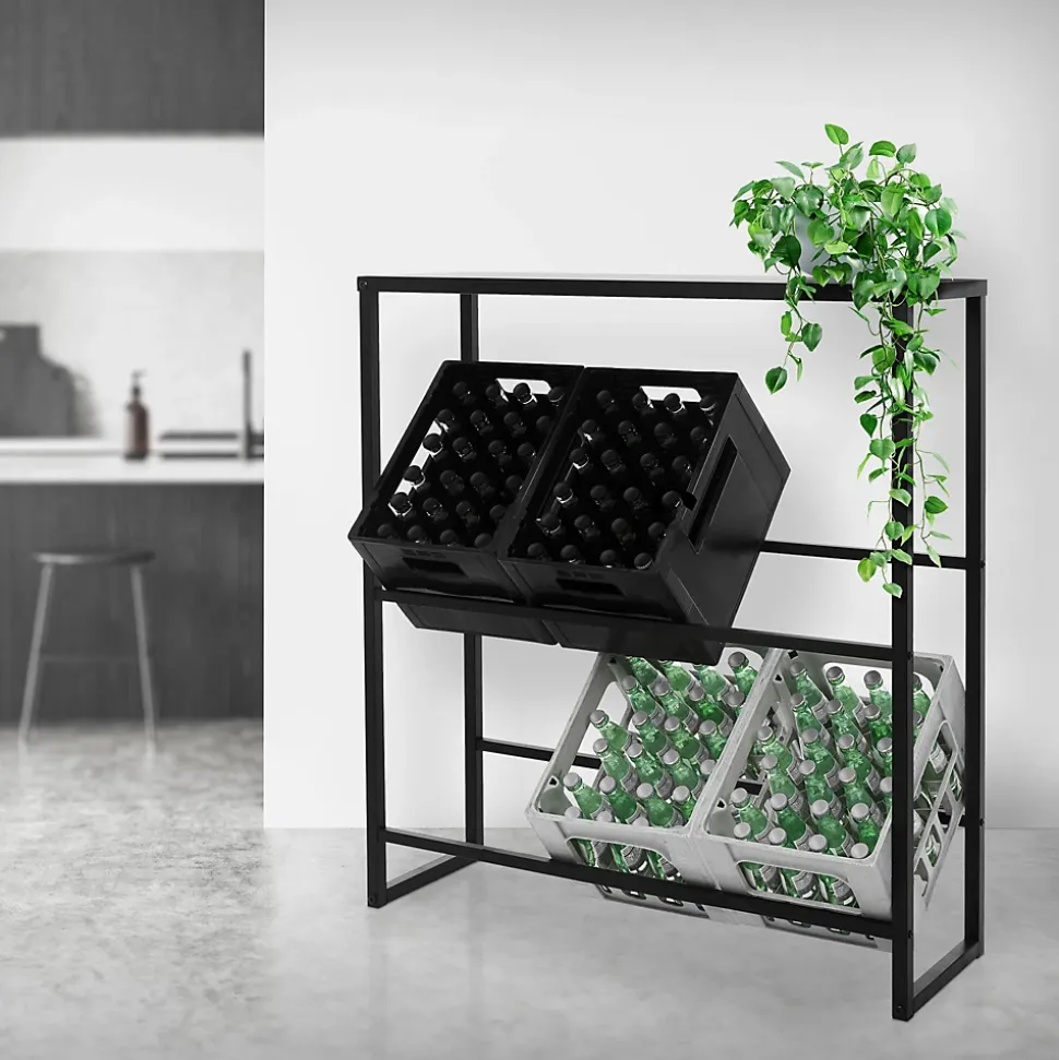 Etagere pour Caisses de Boissons 6-8 Caisses, 100x32x108,5 cm, Metal
