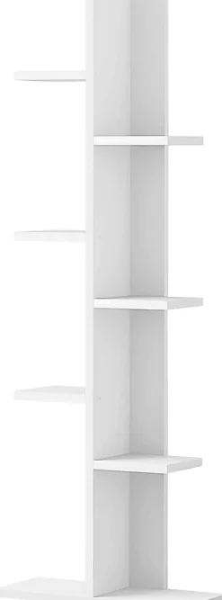 Etagere Rangement Bibliotheque Polyvalente a 7 Niveaux en MDF Support de Pots Porte Plante pour Salon Charge 40KG 50x20x141cm