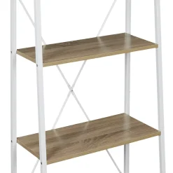 Etagère à 4 planches en bois et métal