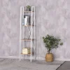 Etagère à 4 planches en bois et métal