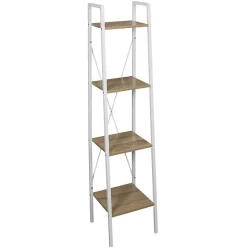 Etagère à 4 planches en bois et métal