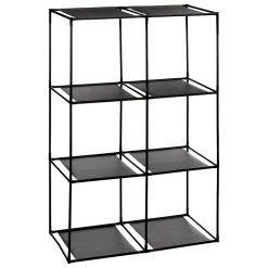 Etagère 6 cases avec 6 boîtes de rangement Mix N' Modul noir - Noir- 5five