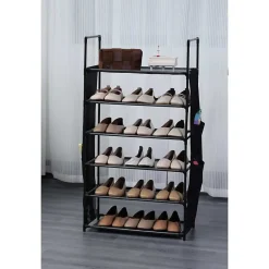 Etagère à chaussure à 6 niveaux Noir Herzberg HG03329-BLK